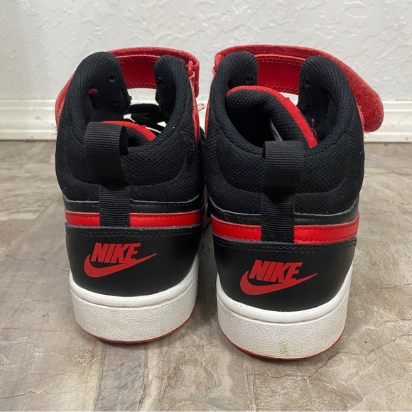Nike Court Borough Mid Kids Size 6 Red & Black - Picture 4 of 11